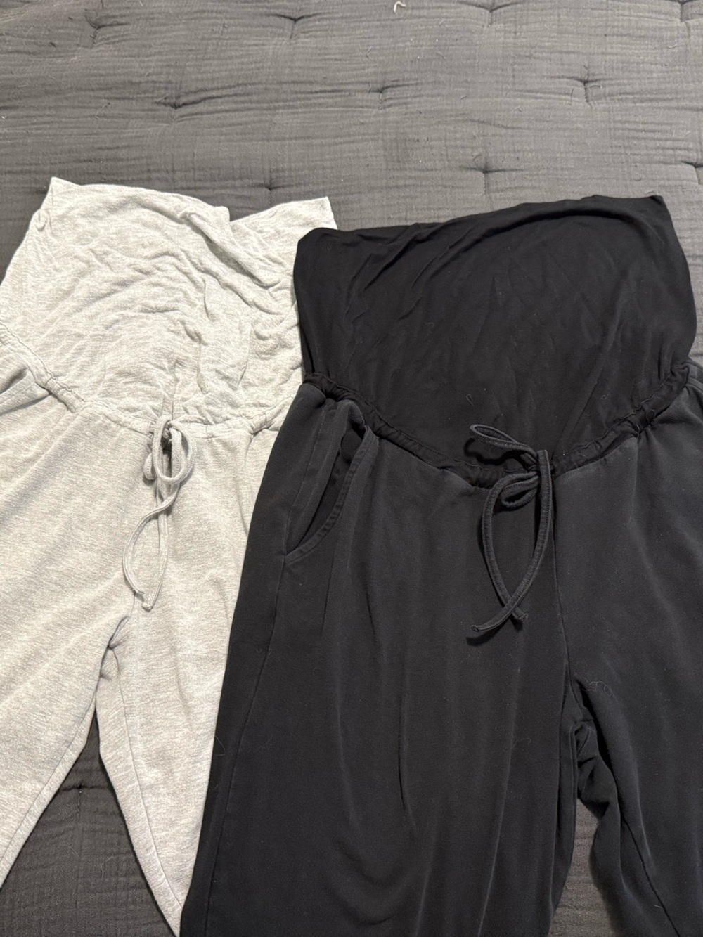 Maternity Drawstring Waist Jumpsuit - Black